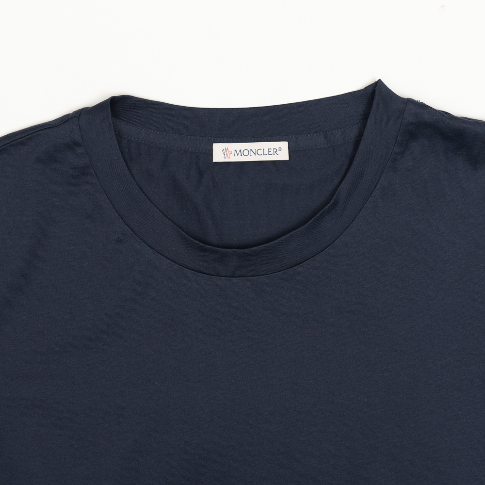 【楽天市場】モンクレール レディース Tシャツ MONCLER カットソー コットン XS/S ネイビー 半袖 袖ロゴ 8083100