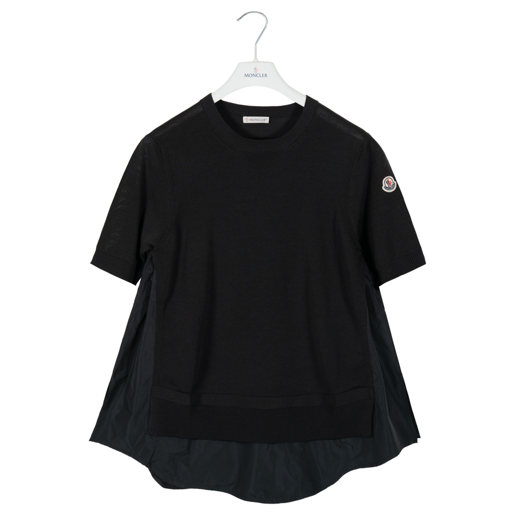 【楽天市場】モンクレール Tシャツ レディース MONCLER コットン ニット XS/S ブラック 9075900 99557 999