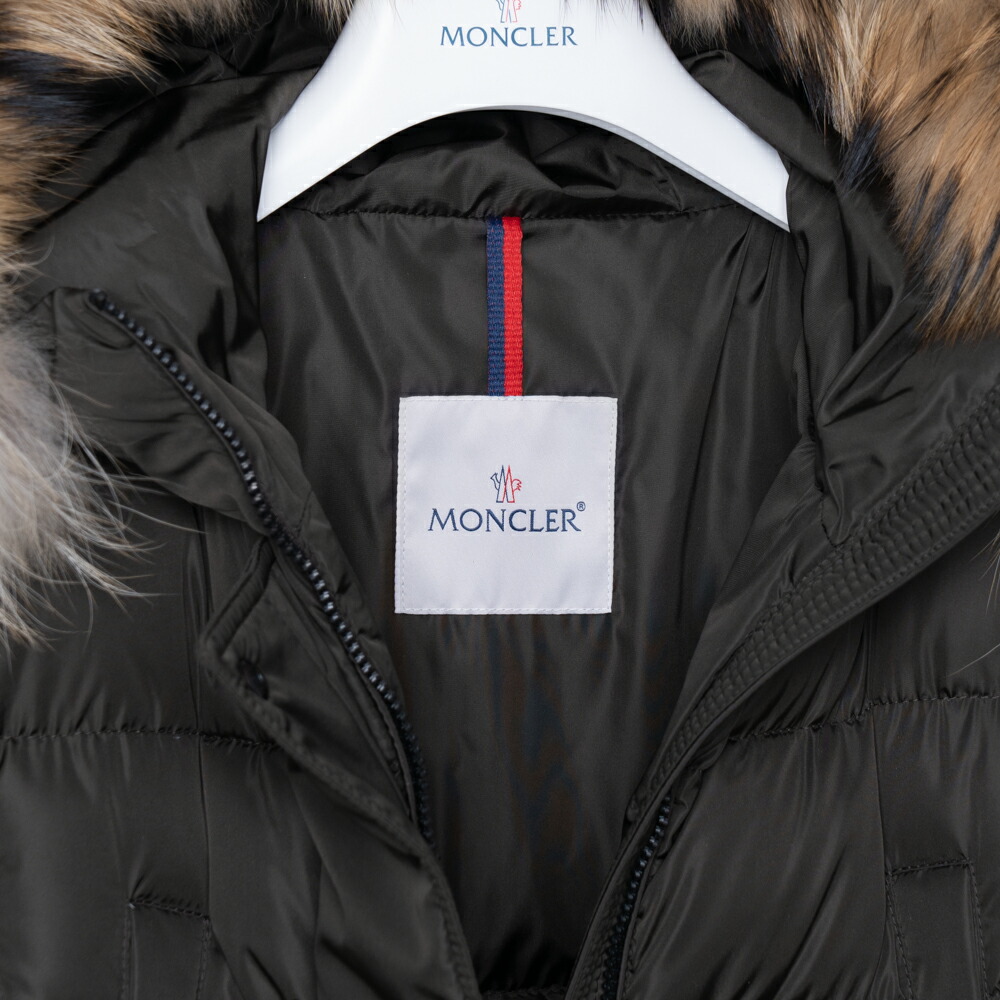 楽天市場 モンクレール ダウン レディース ダウンジャケット ダウンコート Moncler Khloe 0 グリーンカーキ ファー取外可 フード付き 防寒着 Moncler 袖ロゴ 8 新品 正規品 Zokzok楽天市場店