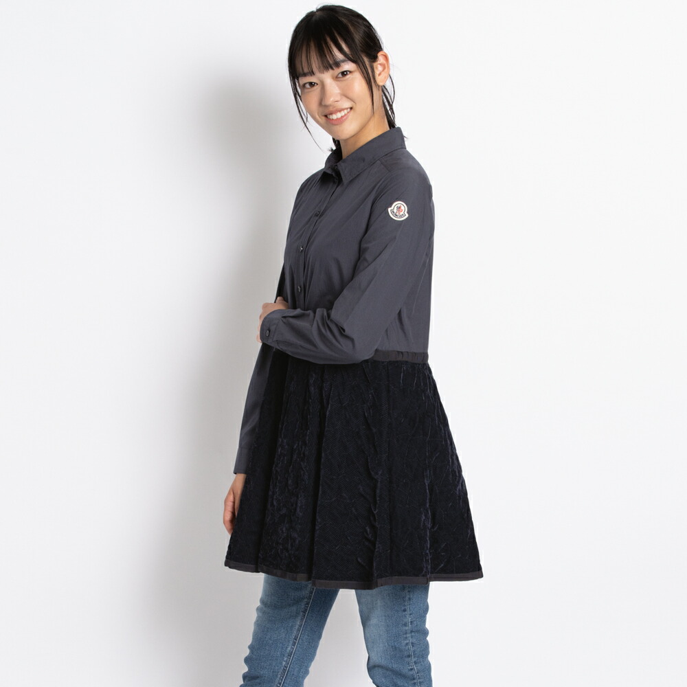 【最安値】 MONCLER モンクレール半袖ワンピースカーキS 最安値】 MONCLER モンクレール半袖ワンピースカーキS