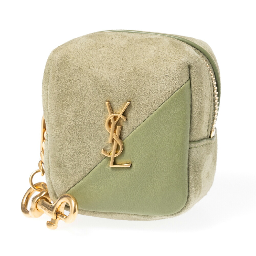 SAINT LAURENT キーリング ポーチ 未使用】Saint Laurent / monogram saint laurent keyring pouch