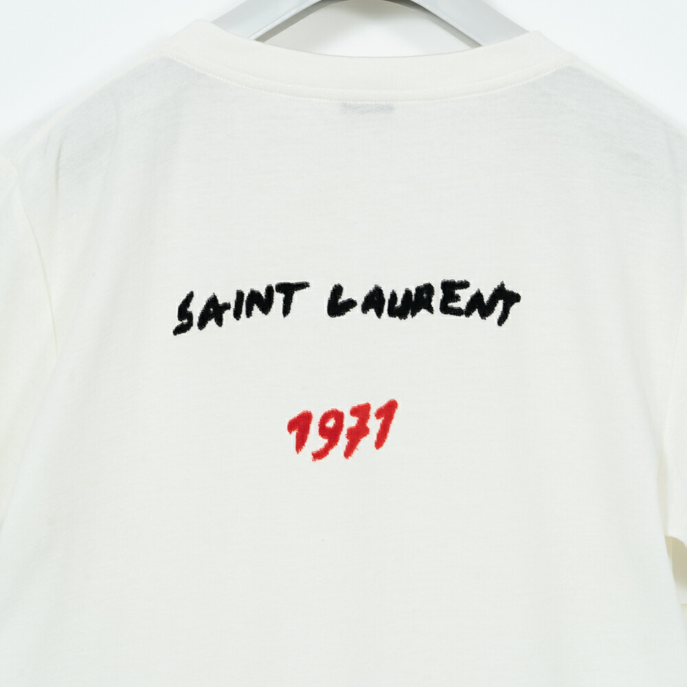 楽天市場 サンローランパリ Saint Laurent Paris Tシャツ カットソー メンズ ホワイト Yb2ls 9503 M フランス製 カジュアル おしゃれ ロゴ 白 送料無料 Zokzok楽天市場店