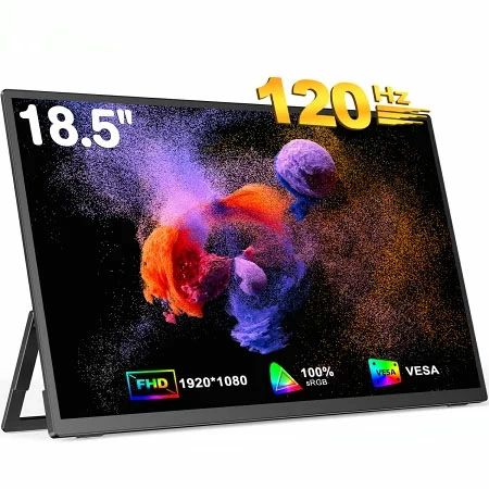 可動性管する ゲーミングモニター 18.5in 120サイクル 1080P盛りだくさん固定ディスク 高画質 3年引き受ける 非光輝 可動性見せびらかす デュアル管する 控え選手管する 携帯型管する ミニマイコン相応う 外後ばらい管する リモート細工物 IPS HDR VESA