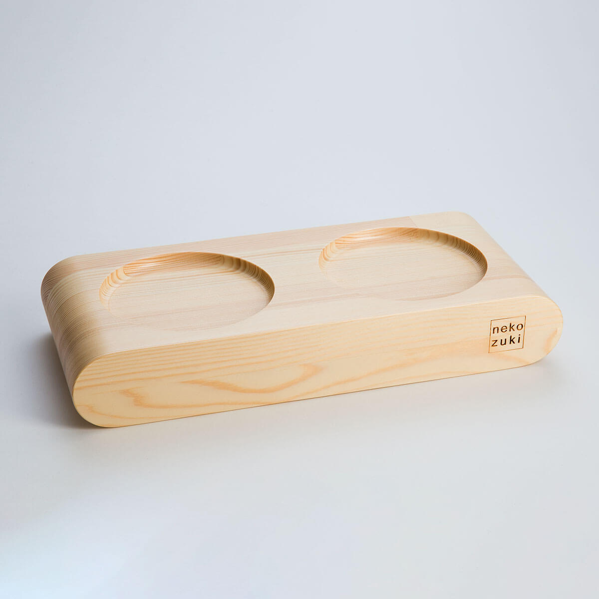 楽天市場 食器台 猫 まんま台 ラウンドround ダブル 日本製 猫用品の通販nekozuki ねこずき