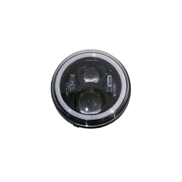 LED ヘッドライト ユニット 1個 7インチ 6灯 HI/LO イカリング デイライト 付き H4 エンジェルアイ ディフェンダー90 110 汎用