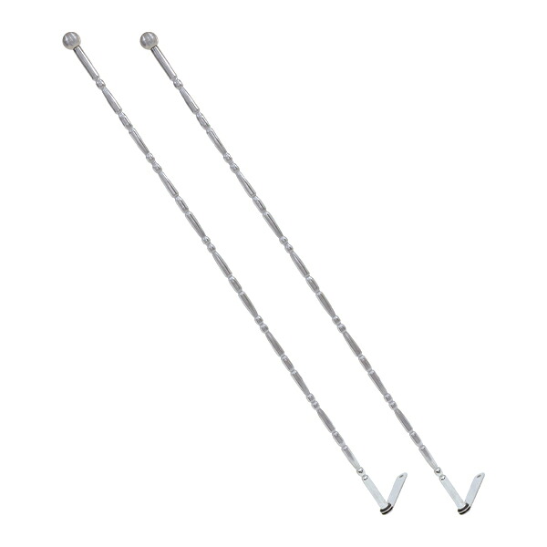 トラック バンパーポール ステン球付き 旗棒 ステンレス 全長 1200mm 120cm 19Φ絞りパイプ フラッグ コーナー ポール レトロ デコトラ