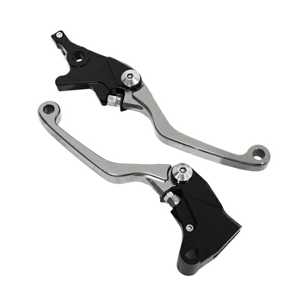 Ninja250 EX250K DトラッカーX Dトラッカー125 ガンメタ アルミ削り出し ブレーキ クラッチ レバー ショート ロング 2段階調整 バイク