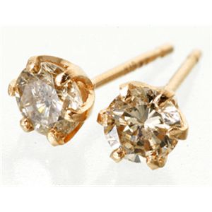 K18WG/PG ダイヤモンドピアス0.4ct|サイバーベイ