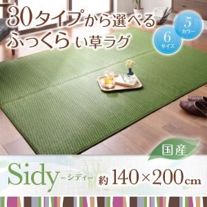 ラグマット 140&times;200cm【Sidy】ブラウン 30タイプから選べる国産ふっくらい草ラグ【Sidy】シディ【代引不可】｜サイバーベイ