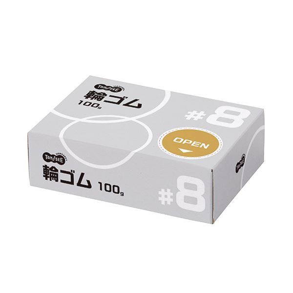 (まとめ）TANOSEE 輪ゴム #8 100g1箱【×20セット】