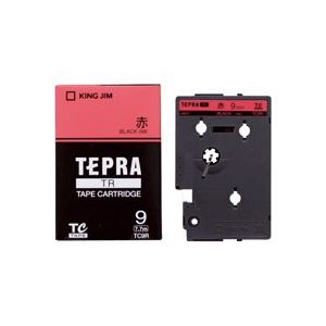 （まとめ）キングジム テプラTRテープ TC9R 赤に黒文字 9mm【×3セット】