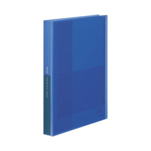 (まとめ)コクヨ クリヤーブック(Glassele) 固定式 A4タテ 60ポケット ブルー ラ-GL60B 1冊【×10セット】