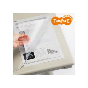 （まとめ）TANOSEE PVCデスクマット＜エコノミー＞ 600&times;450mm 10枚｜サイバーベイ