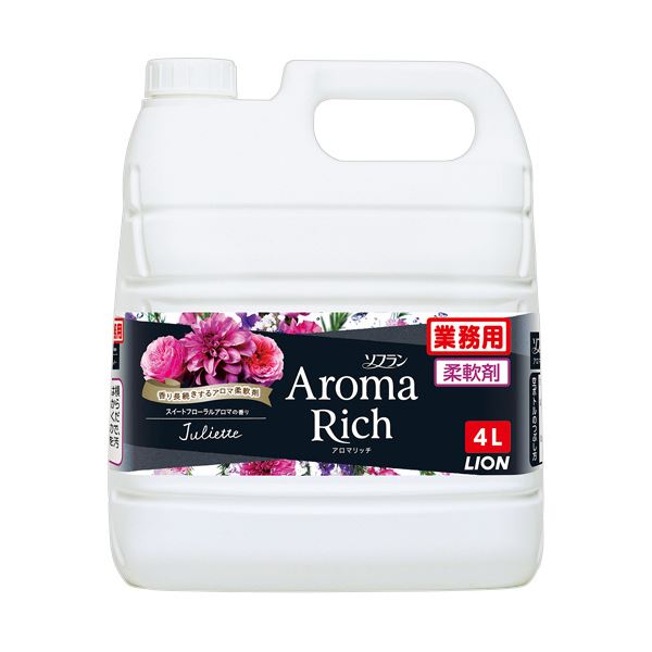（まとめ）ライオン ソフラン アロマリッチジュリエット 業務用 4L 1本【×3セット】