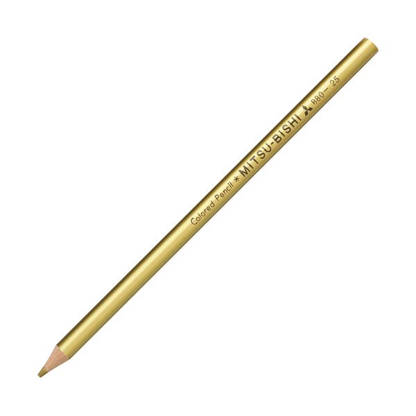 （まとめ） 三菱鉛筆 色鉛筆880級 金色K880.25 1十二（12本） 【×10仕掛ける】