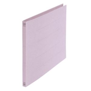 (業務用5セット) プラス フラットファイル/紙バインダー 【B4/2穴 10冊入り】 ヨコ型 012N パープル(紫) ×5セット