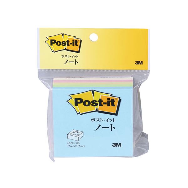 【10個セット】 3M Post-it ポストイット カラーキューブ レギュラー スクェア 3M-CP-33X10