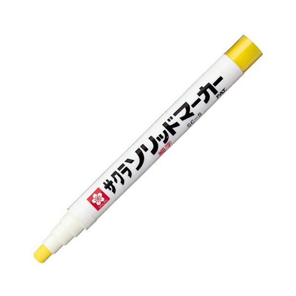 （まとめ）サクラクレパス 油性マーカーソリッドマーカー 細字 きいろ SC-S#3 1本【×30セット】