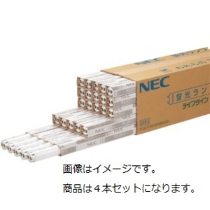 NEC 螢光照明ランプ ライフライン 直管グロースタータ形 15W形 昼光色 FL15D/4K-L 1風呂敷き包み(4本)