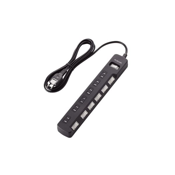 (まとめ)エレコム 一括＆個別取り替えっこ付 雷かばい立て水道栓 T-K8A-2625BK【×2仕掛ける】