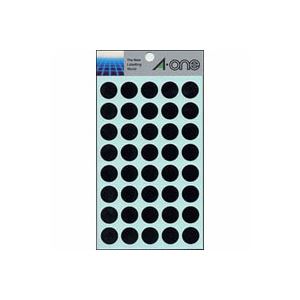 （まとめ） エーワン カラーラベル 丸型15mm径 07029 黒 1P14シート（560片）入 【×10セット】