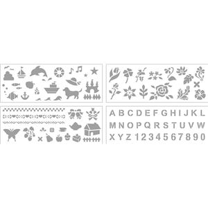 (まとめ)アーテック ステンシル型紙4種セット 【×40セット】