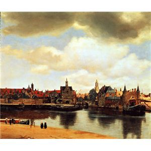 世界の名画シリーズ、プリハード複製画 ヨハネス・フェルメール作 「デルフトの眺望」(額縁付)【代引不可】|サイバーベイ