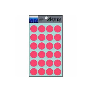 （まとめ） エーワン カラーラベル 丸型20mm径 07048 桃 1P14シート（336片）入 【×10セット】
