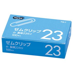 （まとめ） TANOSEE クリップ 小 23粍 しろがね色 1箱（100本） 【×100仕掛ける】