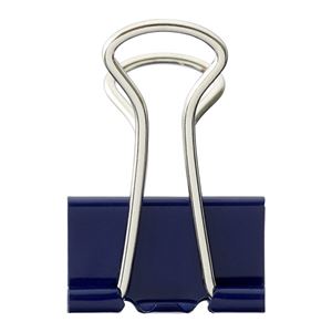 （まとめ） TANOSEE ダブルゼムクリップ 中 口幅25粍 青色 1箱（10個） 【×50仕掛ける】