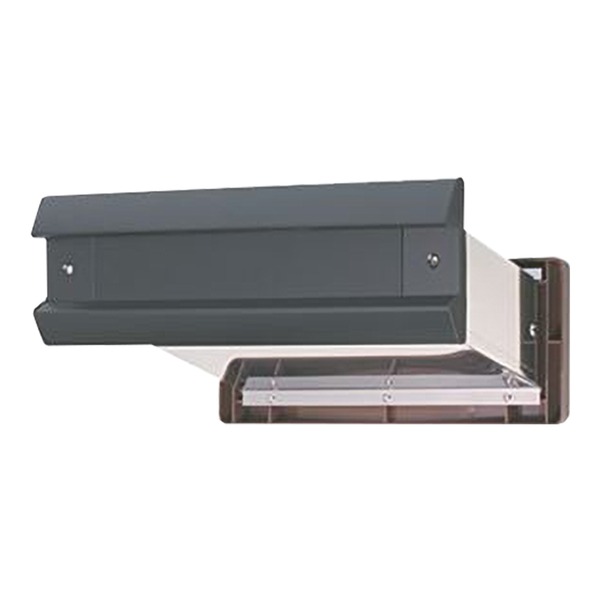 No.2000郵便うけ ヨコ型 内フタ付気密型 大壁 黒【0001-05817】