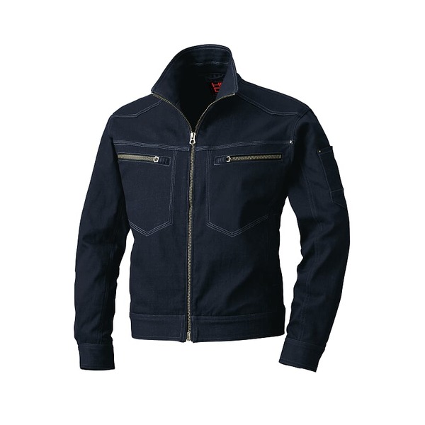 【村上御召しもの製】 上衣/御役目着 【インディゴ 大きさ4L】 伸ばすこと原材料と横からもとり備えるジッパー 綿 ポリエステル 3203