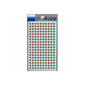 （まとめ） エーワン カラーラベル 丸型5mm径 07067 茶 1P9シート（1800片）入 【×10セット】