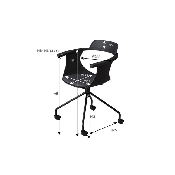 【ポイント10倍】デスクチェアホワイト組立品