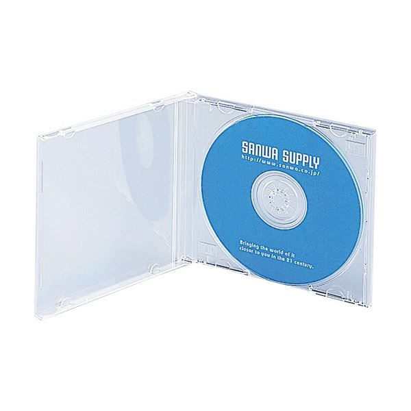 (まとめ) サンワサプライ Blu-ray・DVD・CDケース クリア FCD-PN10CLN 1パック(10枚) 【&times;10セット】｜サイバーベイ