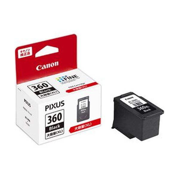 （まとめ）キヤノン FINE薬莢BC-360XL 黒いこと 大静電容量 3708C001 1個【×3仕掛ける】