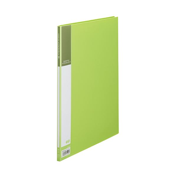 （まとめ）TANOSEE 書きものが入れ分かりやすい読みやすい整理保存用具「ヨコハラ」 A4タテ 20衣嚢 背幅8粍 ライトグリーン 1冊 【×50仕掛ける】