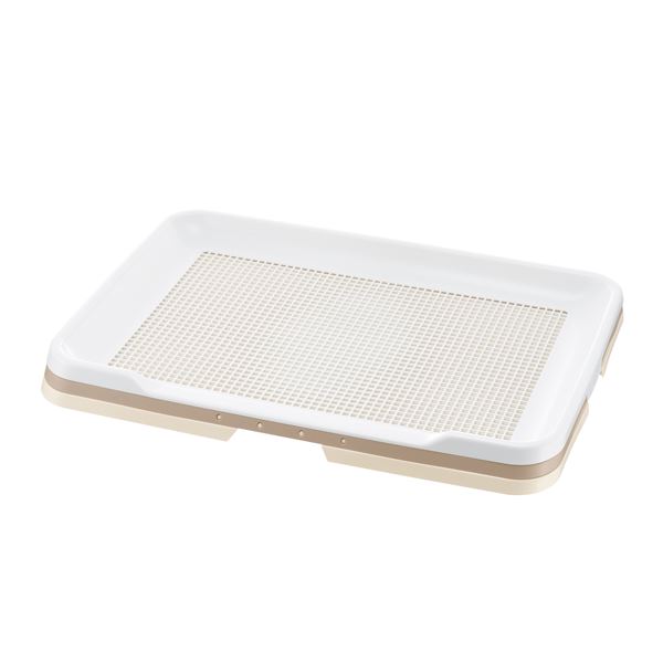 （まとめ）お掃除簡単ステップトレー ワイド アイボリー (ペット用品) (×2セット）【代引不可】
