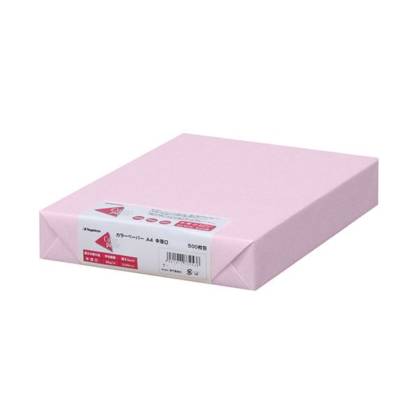 （まとめ）長門屋バス発着場 Color Paper A4中厚口 さくら ナ-3269 1冊(500枚) 【×3仕掛ける】