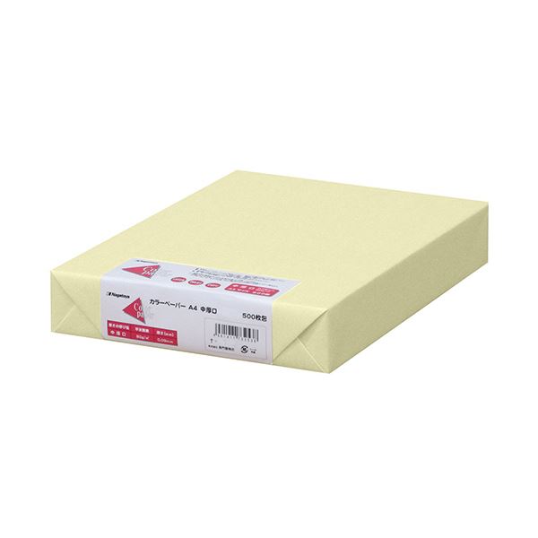（まとめ）長門屋バス発着場 Color Paper A4中厚口 檸檬 ナ-3252 1冊(500枚) 【×3仕掛ける】