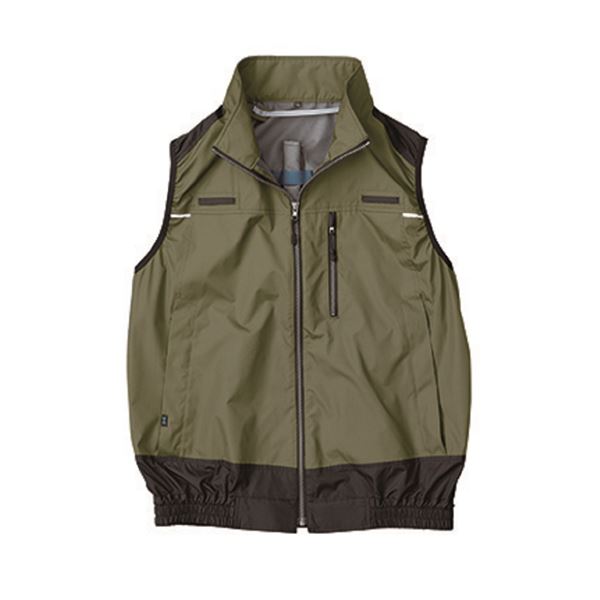 KU92120 空調設備服 R ポリエステル製 遮熱盛りだくさん馬具遣りかた限りない 服のみ カーキ緑であること 4L