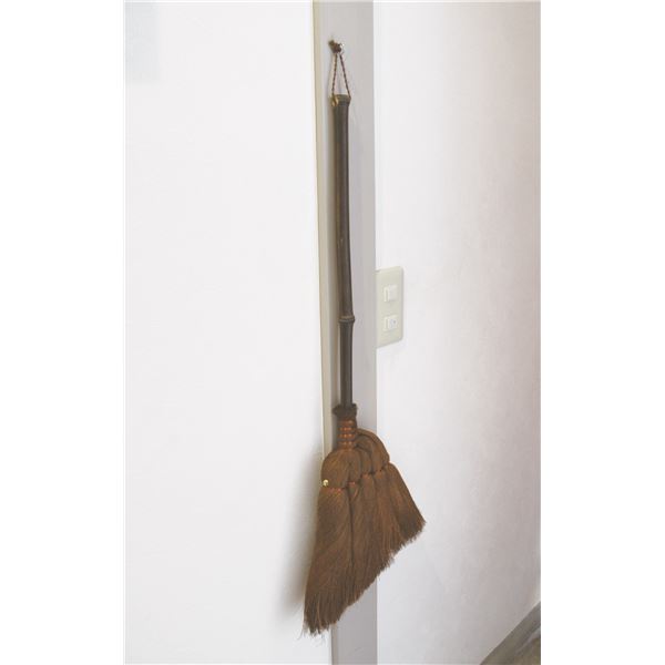 手作り 棕櫚 ほうき/ホウキ 【5つ玉 短柄 3個セット】 約幅24×奥行4×長さ73cm シュロ 竹 〔掃除用品 清掃用品〕