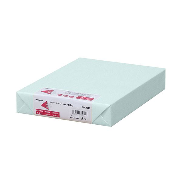 （まとめ）長門屋バス発着場 Color Paper A4中厚口 水 ナ-3260 1冊(500枚) 【×3仕掛ける】