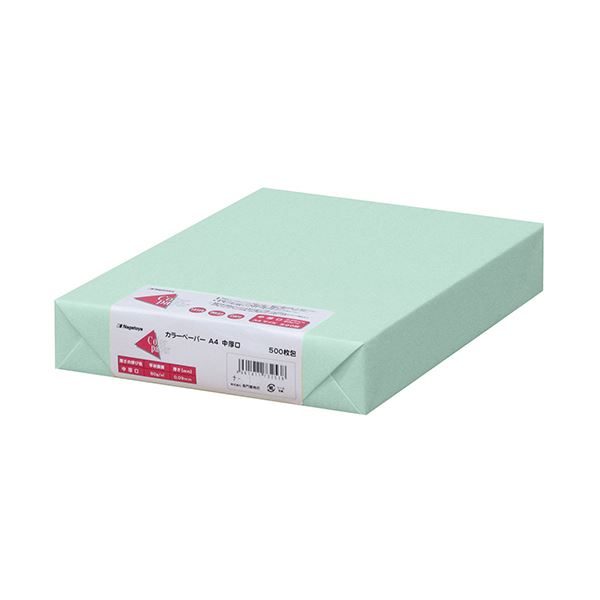 （まとめ）長門屋バス発着場 Color Paper A4中厚口 浅黄 ナ-3261 1冊(500枚) 【×3仕掛ける】