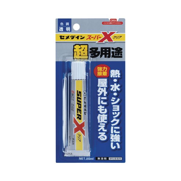 (まとめ) セメダイン 超多用途接着剤 スーパーX クリア 20ml AX-038 1個 【×30セット】