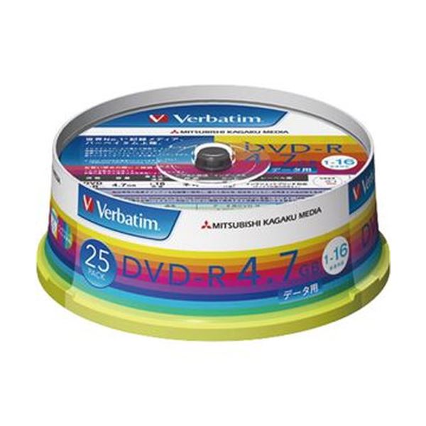 まとめ バーベイタム データ用DVD-R4.7GB 1-16倍速 ホワイトワイドプリンタブル スピンドルケース DHR47JP25V1 1パック 25枚  新品 送料無料