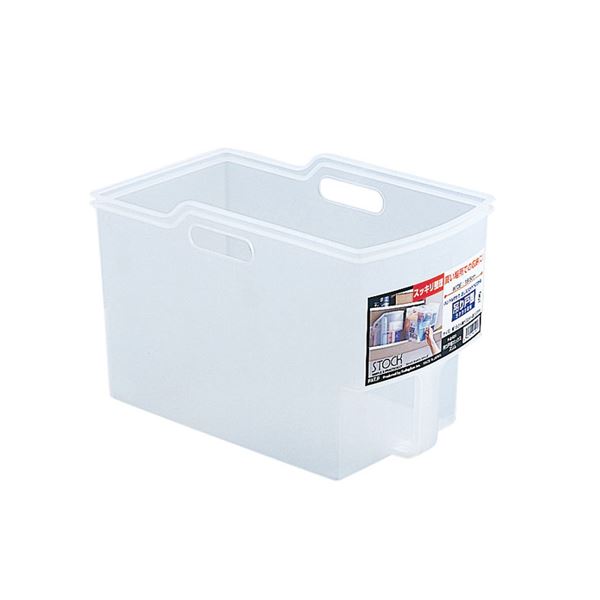 〔30個セット〕 キッチン収納 幅18.5×奥行33.4×高さ22cm スリム クリア 吊り戸棚 収納 ボックス 収納ストッカー キッチン