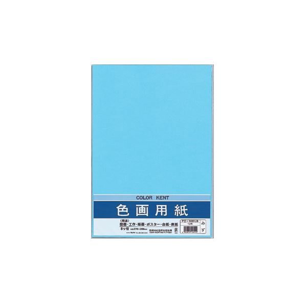 （まとめ） マルアイ 色カートリッジペーパー 八ツ切 みずPエ-N83LB 1風呂敷き包み（10枚） 【×30仕掛ける】