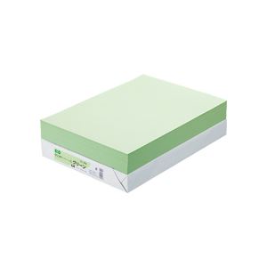 (まとめ) TANOSEE αエコカラーペーパーII B4 グリーン 1冊(500枚) 【×10セット】