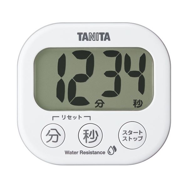 【ポイント10倍】タニタ 洗えるでか見えタイマー ホワイト TD-426-WH 1個